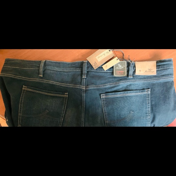 Men’s extra plus size jeans Midrise Straight leg Navy Blue US Size 52 length 34 - Picture 6 of 10